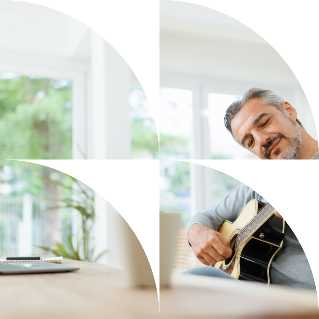 man playing guitar