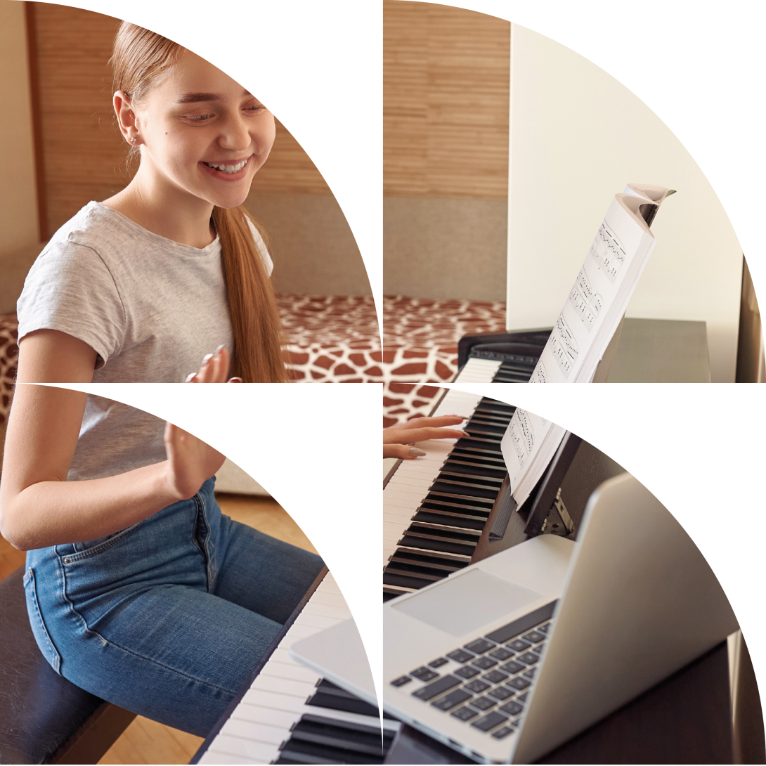 girl playing piano