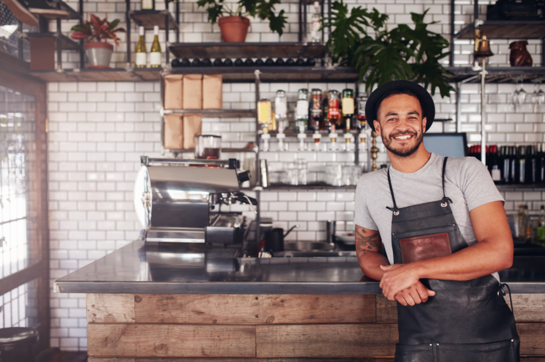 Man at cafe